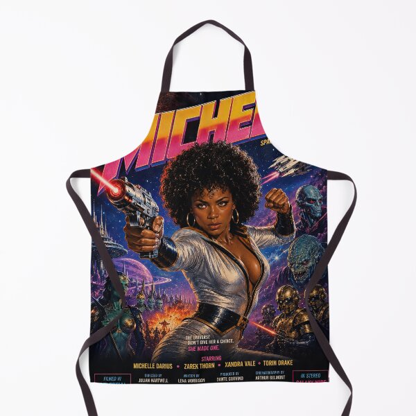 Item preview, Michelle – Retro Sci‑Fi Laser Warrior designed and sold by obstinator.