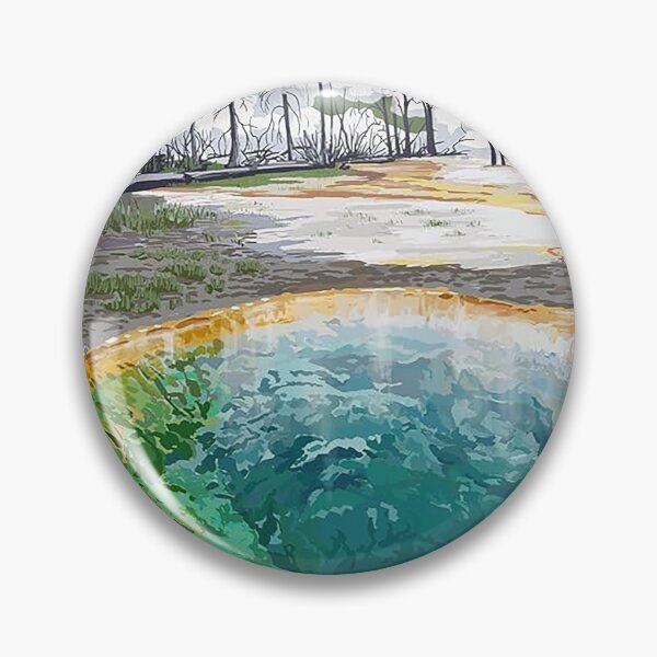 Item preview, Vintage Yellowstone National Park Hot Spring designed and sold by stefandaug.