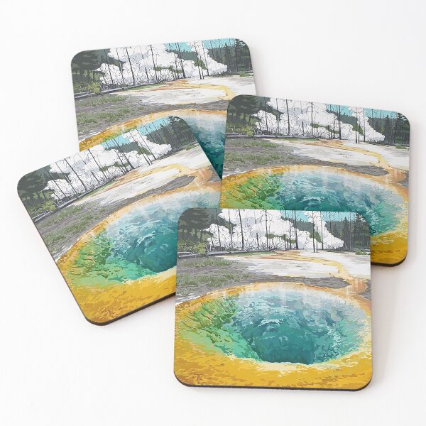 Item preview, Vintage Yellowstone National Park Hot Spring designed and sold by stefandaug.