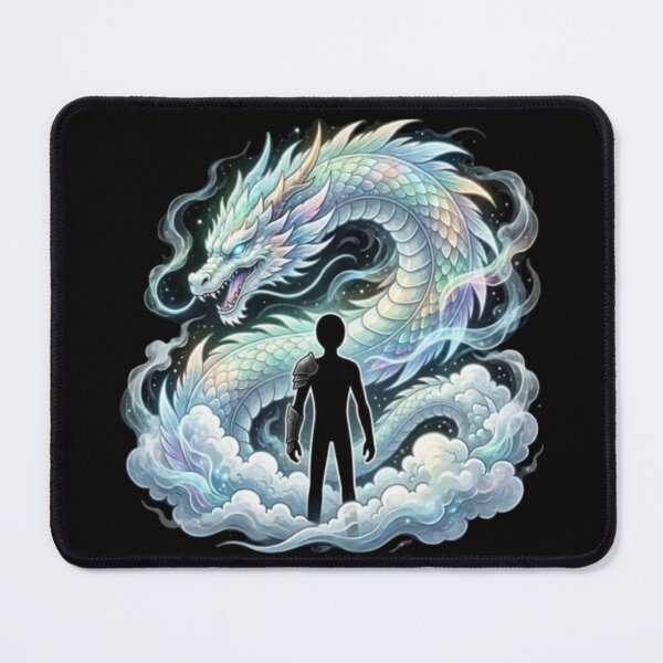 Item preview, Ethereal Pearl Dragon and Shadow Warrior Fantasy Art designed and sold by Interactive-Art.