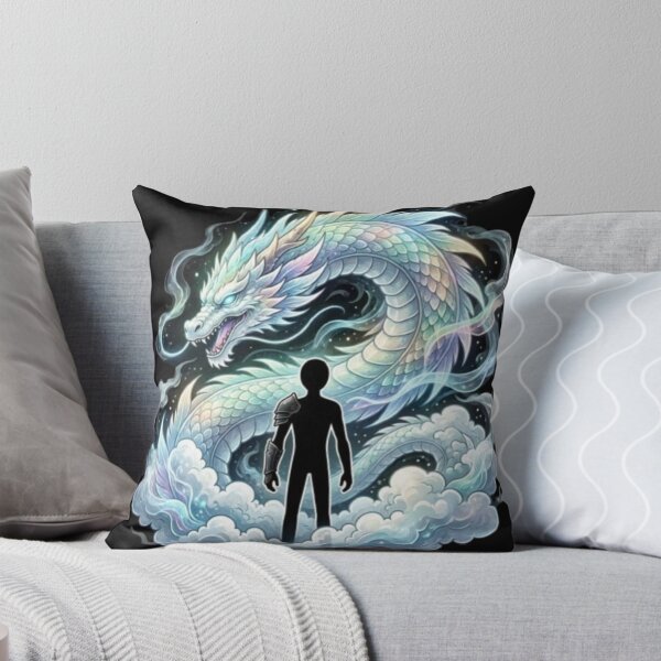 Item preview, Ethereal Pearl Dragon and Shadow Warrior Fantasy Art designed and sold by Interactive-Art.