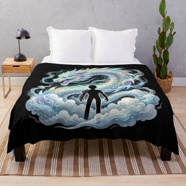 Item preview, Ethereal Pearl Dragon and Shadow Warrior Fantasy Art designed and sold by Interactive-Art.