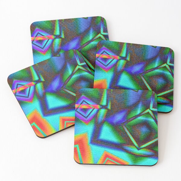 Item preview, Cyberpunk Neon Geometric Textured Abstract Art  designed and sold by lavanya11.