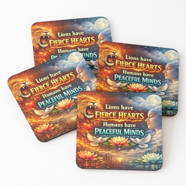 Item preview, Fierce Hearts & Peaceful Minds Duality Art designed and sold by Mindful56.