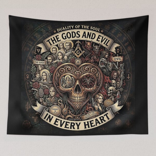 Item preview, Gods Evil Heart Soul Duality designed and sold by Voodoo Store Paranormal Collections.