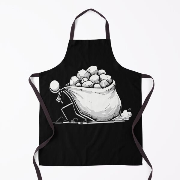 Item preview, Funny Rockhound Cartoon Dragging Large Bag of Rocks designed and sold by TheDustyArtist.