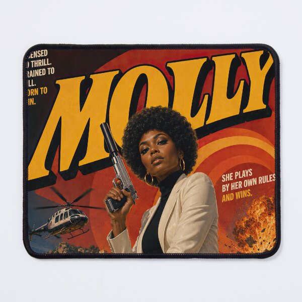 Item preview, Molly – Retro Spy Action Power designed and sold by obstinator.