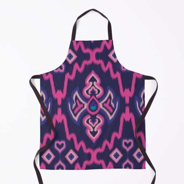 Item preview, Vibrant Pink and Navy Blue Ikat Tribal Pattern designed and sold by Aumpuk.