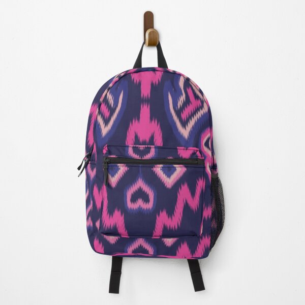 Item preview, Vibrant Pink and Navy Blue Ikat Tribal Pattern designed and sold by Aumpuk.