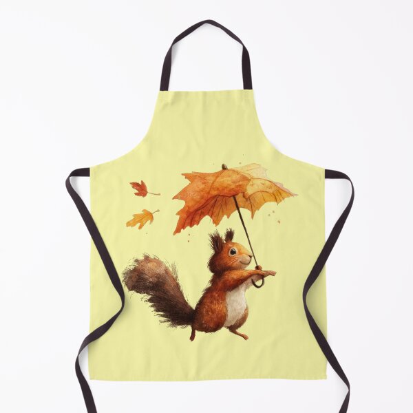 Item preview, Cute squirrel with autumn leaf umbrella designed and sold by Mauswohn.