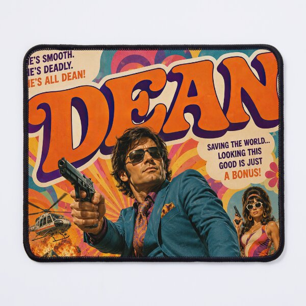 Item preview, Dean – Retro 70s Psychedelic Spy Action designed and sold by obstinator.