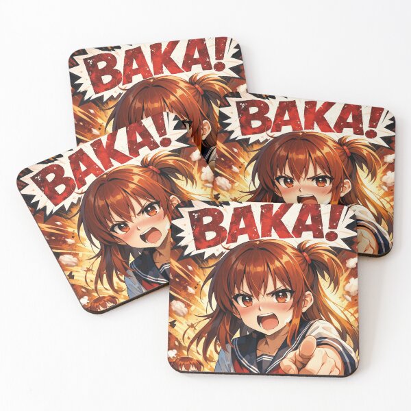 Item preview, Anime girl Baka Tsundere school uniform comic style designed and sold by Mauswohn.