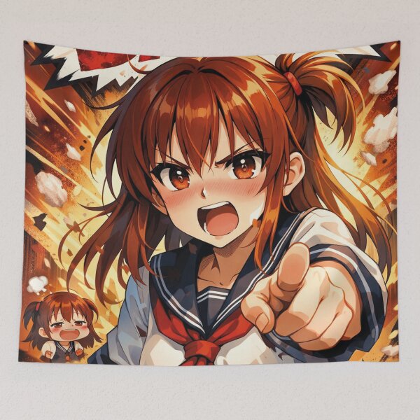 Item preview, Anime girl Baka Tsundere school uniform comic style designed and sold by Mauswohn.