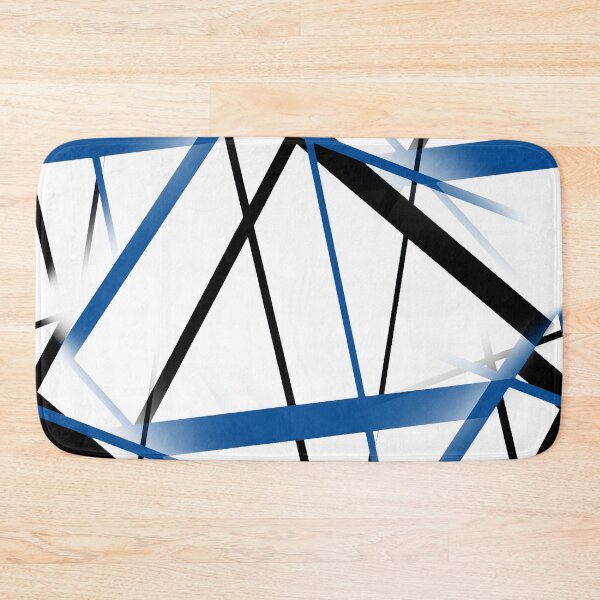 Item preview, Modern Line Cool Geometry White Black Blue designed and sold by taiche.