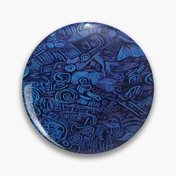 Item preview, Intricate Patterns and Abstract Design Featuring a Complex Arrangement of Geometric Shapes in a Deep Blue Background Evoking a Sense of Mystery and Creativity designed and sold by Matt_Smith.