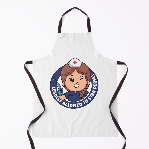 Item preview, Funny Nurse - Legally allowed to stab people nurse design (navy scrubs) designed and sold by messy-nessie.