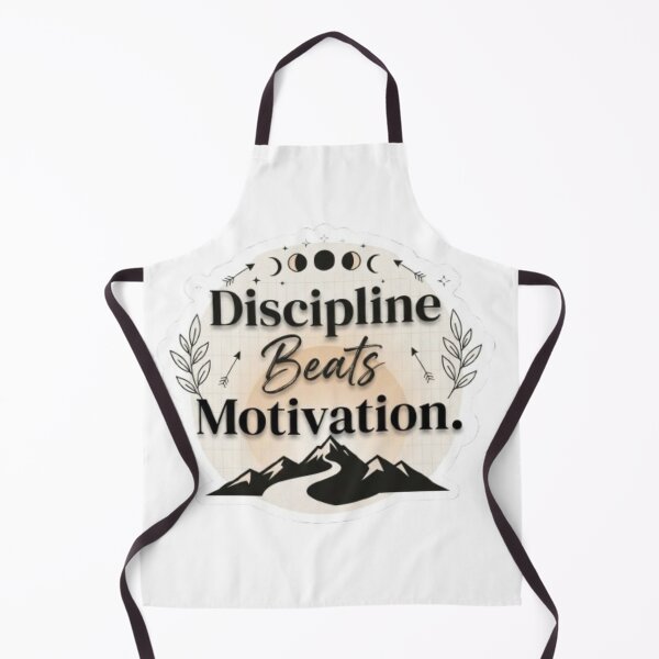 Item preview, Discipline Beats Motivation Aesthetic Quote Sticker | Minimalist Self Growth Decal designed and sold by Trendykunnu.