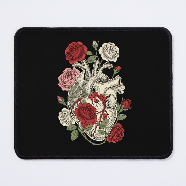 Item preview, Human Heart Roses Anatomy Medical Floral Gothic designed and sold by SofiBlair.