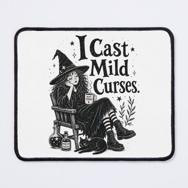 Item preview, I Cast Mild Curses Witch Tee designed and sold by jtDigital + StrangeFolk.