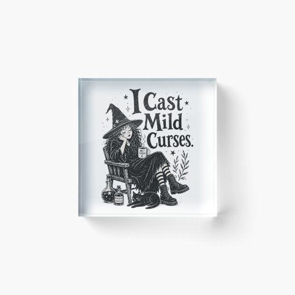 Item preview, I Cast Mild Curses Witch Tee designed and sold by jtDigital + StrangeFolk.