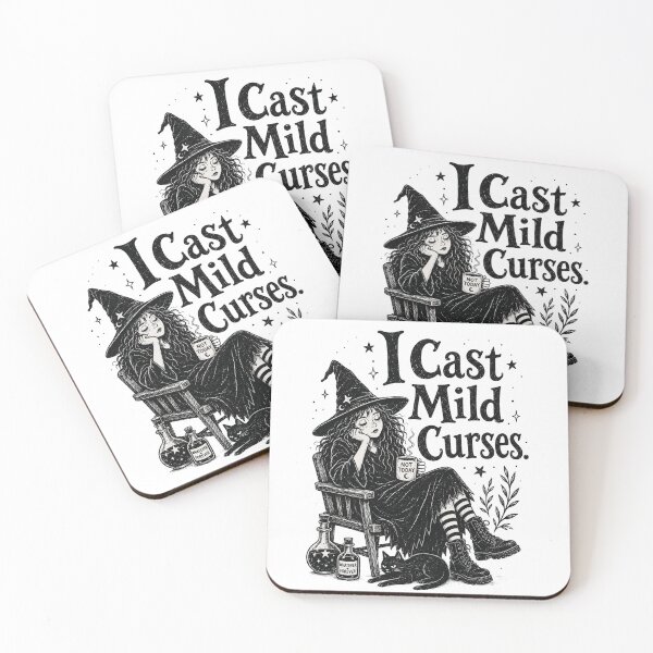 Item preview, I Cast Mild Curses Witch Tee designed and sold by jtDigital + StrangeFolk.