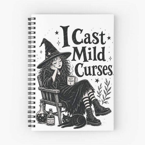 Item preview, I Cast Mild Curses Witch Tee designed and sold by jtDigital + StrangeFolk.