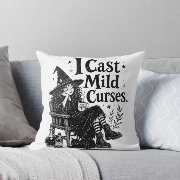Item preview, I Cast Mild Curses Witch Tee designed and sold by jtDigital + StrangeFolk.