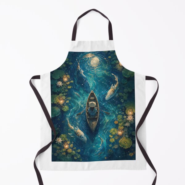 Item preview, Moonlight Koi Pond & Floating Lanterns Night Boat designed and sold by Jaideep Walia.