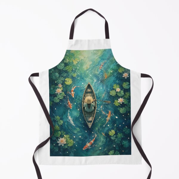 Item preview, Emerald Water Lotus Pond & Koi Fish Boat Journey designed and sold by Jaideep Walia.