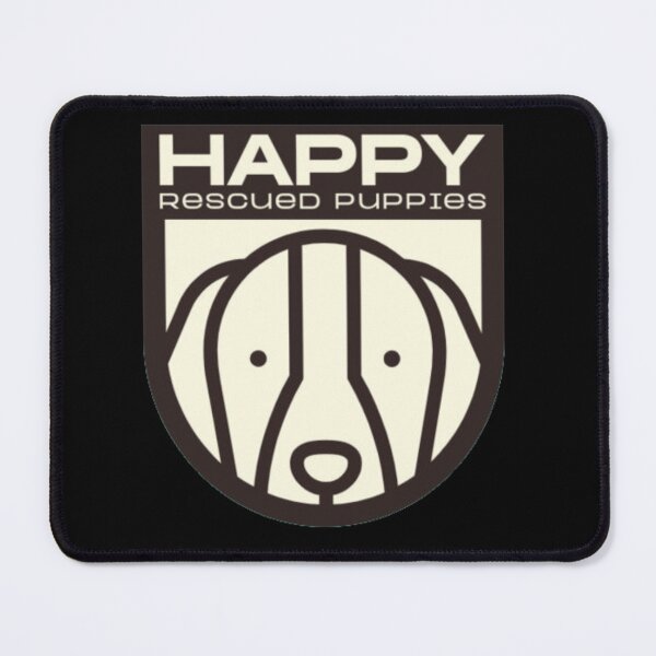 Item preview, Happy Rescued Puppies - Retro Dog Shield Adoption Crest Graphic designed and sold by GenZFashion000.