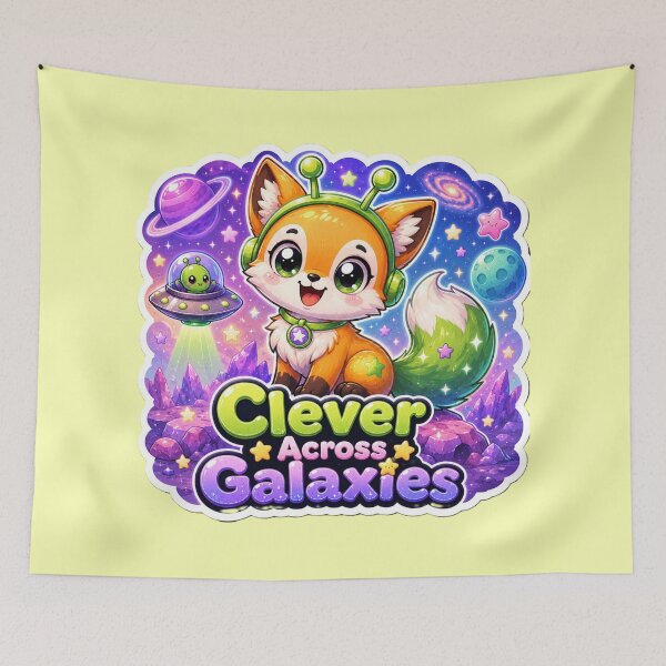 Item preview, Alien Fox Clever Across Galaxies designed and sold by Ruamid.