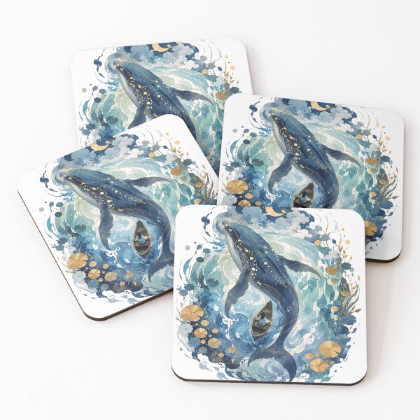 Item preview, Cosmic Celestial Whale & Rowing Boat Illustration  designed and sold by Jaideep Walia.