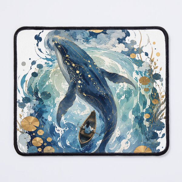 Item preview, Cosmic Celestial Whale & Rowing Boat Illustration  designed and sold by Jaideep Walia.