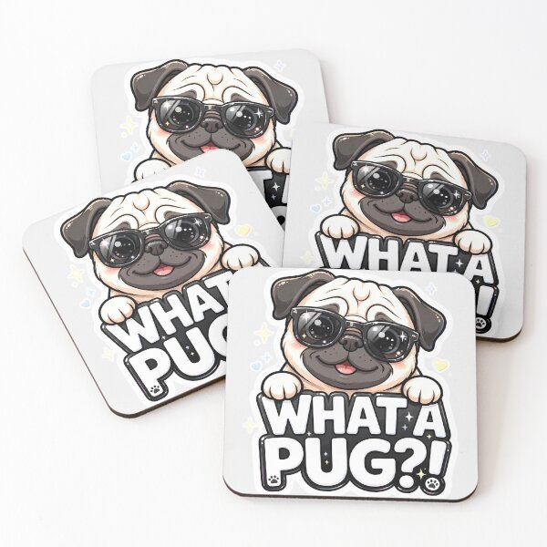 Item preview, What A Pug Cute Cool Dog Sunglasses Animal Sticker designed and sold by zenithdecalco.