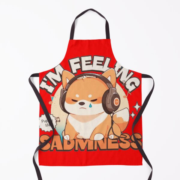 Item preview, I'm Feeling Sadness - Cute Sad Shiba Inu Dog with Headphones designed and sold by GenZFashion000.