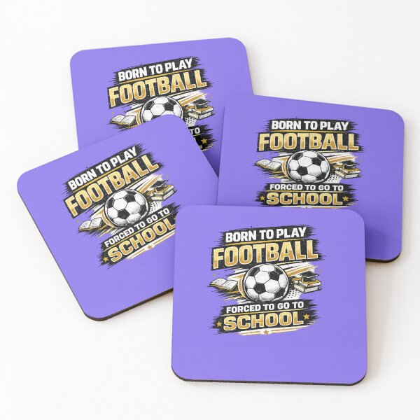 Item preview, Born to Play Football Forced to Go to School Funny Soccer Player T-Shirt designed and sold by Artbysarmina.