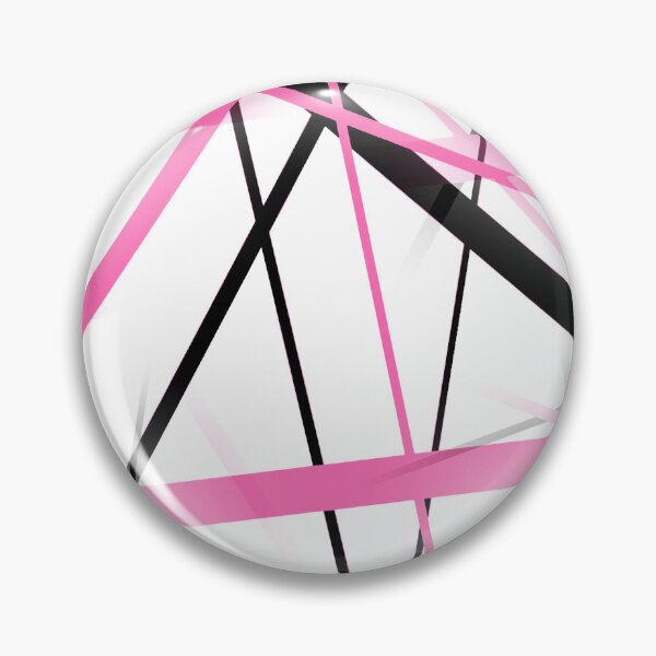 Item preview, Modern Line Cool Geometry White Black Magenta-Pink designed and sold by taiche.