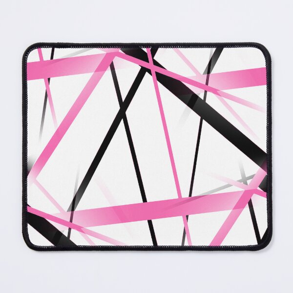 Item preview, Modern Line Cool Geometry White Black Magenta-Pink designed and sold by taiche.