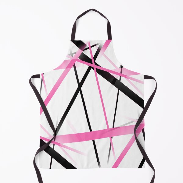 Item preview, Modern Line Cool Geometry White Black Magenta-Pink designed and sold by taiche.