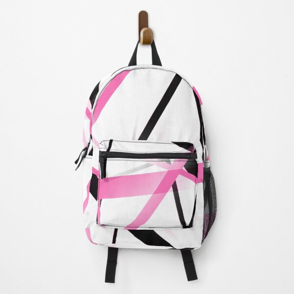 Item preview, Modern Line Cool Geometry White Black Magenta-Pink designed and sold by taiche.