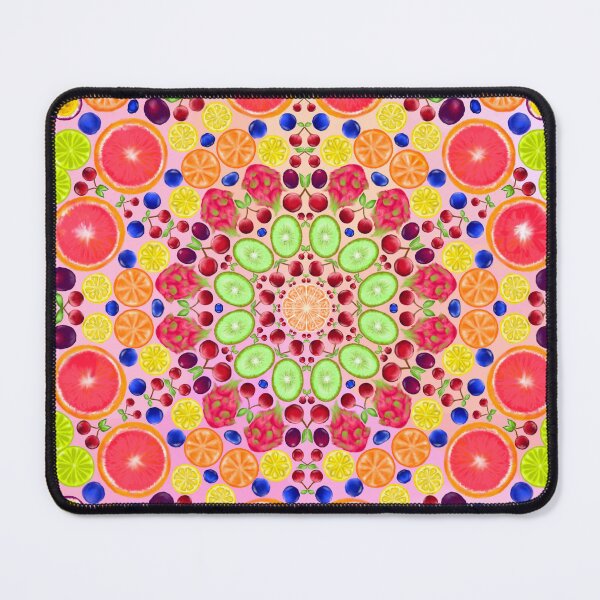 Item preview, fruit pattern on pink background designed and sold by subis-designs.