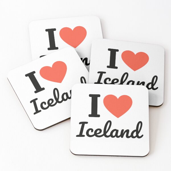 Item preview, I Love Iceland Typography Design | Nordic Country Pride Artwork | Modern Travel & Nature Love Statement designed and sold by PaintedPixels01.