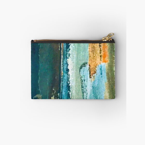 Item preview,  Aqua, Indigo Blue, And Green Streaks Abstract Art designed and sold by DEC02.
