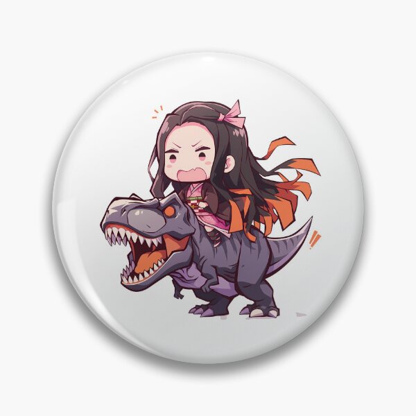 Item preview, Nezuko Kamado Demon Slayer Chibi Dinosaur Adventure designed and sold by Dashsopaner.