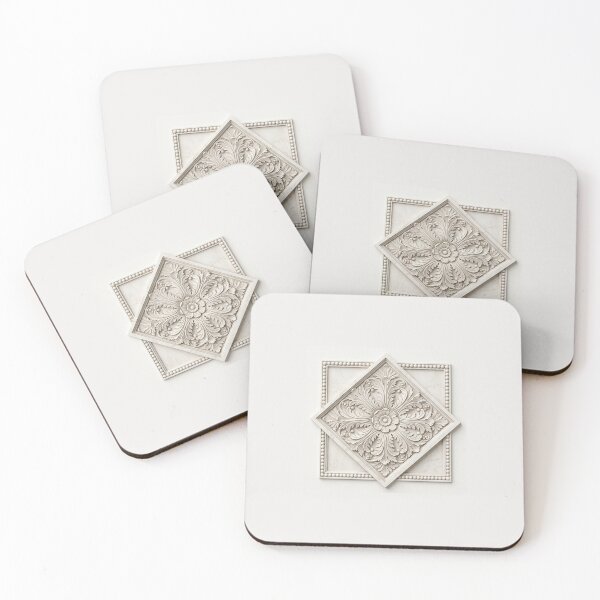 Item preview, Classic stone rosette relief - Neoclassical diamond design designed and sold by LaJacke.