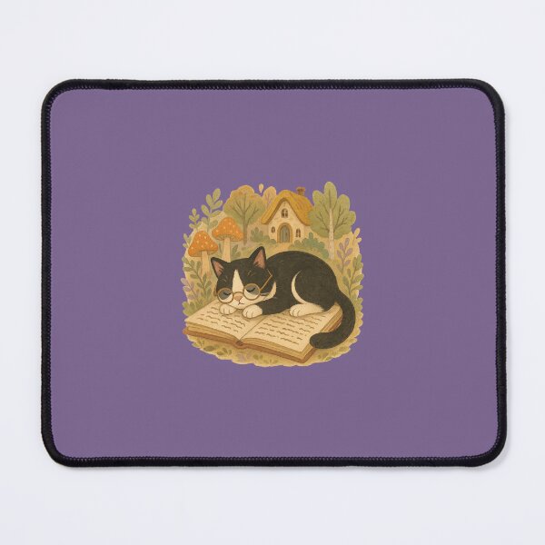 Item preview, Bookworm Cottagecore Cat designed and sold by Lav72.