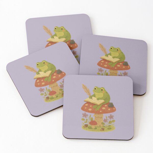 Item preview, Bookworm Cottagecore Frog designed and sold by Lav72.