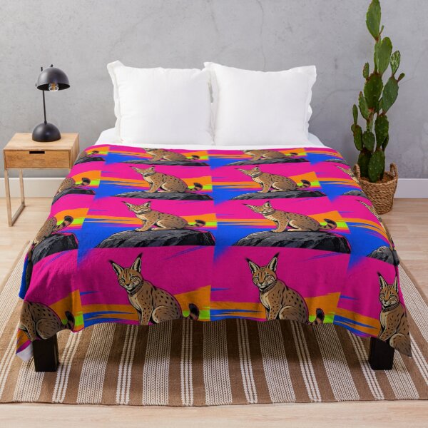 Item preview, Caracal Lynx – Neon Pop Art Cat designed and sold by Dogandesighn.