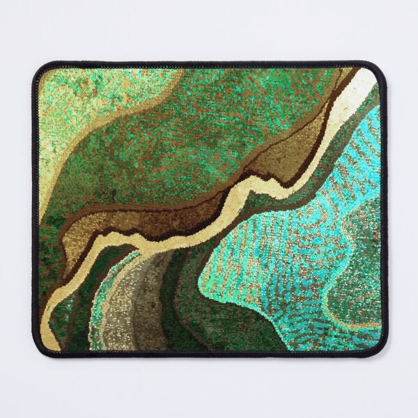 Item preview, Forest Green, Goldenrod, Aqua, And Earthtones Abstract Designs designed and sold by DEC02.