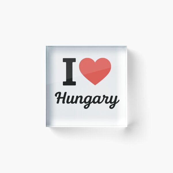 Item preview, I Love Hungary Typography Design | Hungarian National Pride Artwork | Modern Travel & Country Love Statement designed and sold by PaintedPixels01.